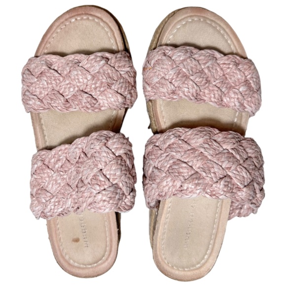 Madden Girl Shoes - | Madden Girl | Pink Braided Platform Espadrille Sandals - 6.5